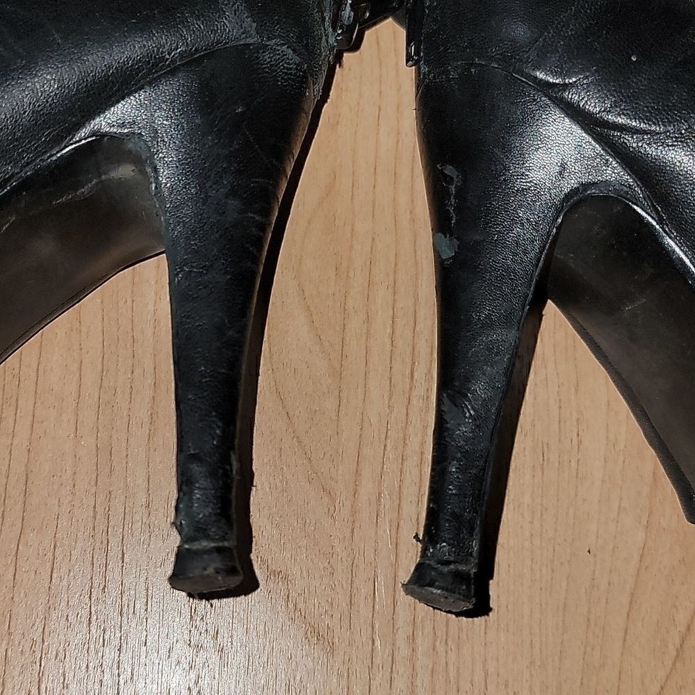 ALDO BLACK SLOUCH HIGH HEEL BOOTS, SIZE 40 (8.5) - Picture 14 of 15